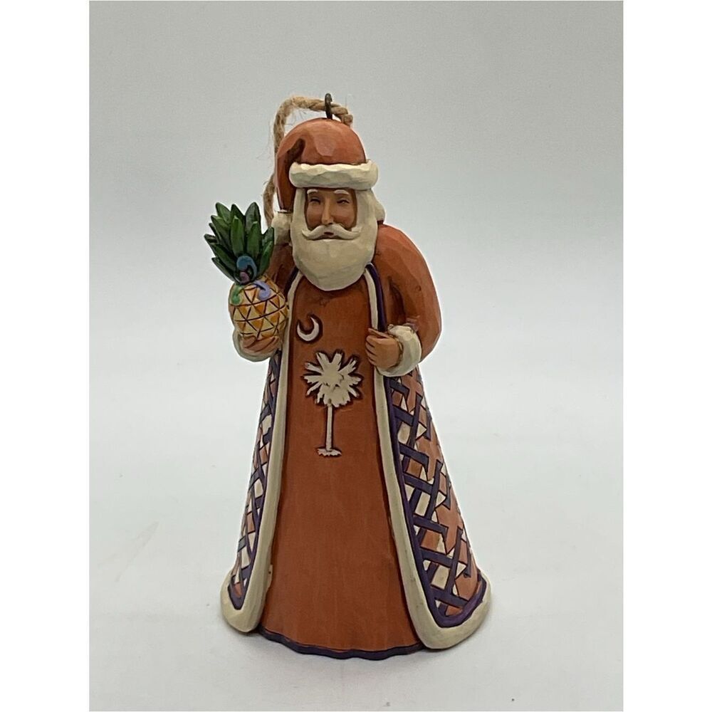 Jim Shore South Carolina Clemson Orange & Purple Santa Claus Holiday Ornament